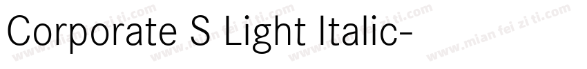 Corporate S Light Italic字体转换